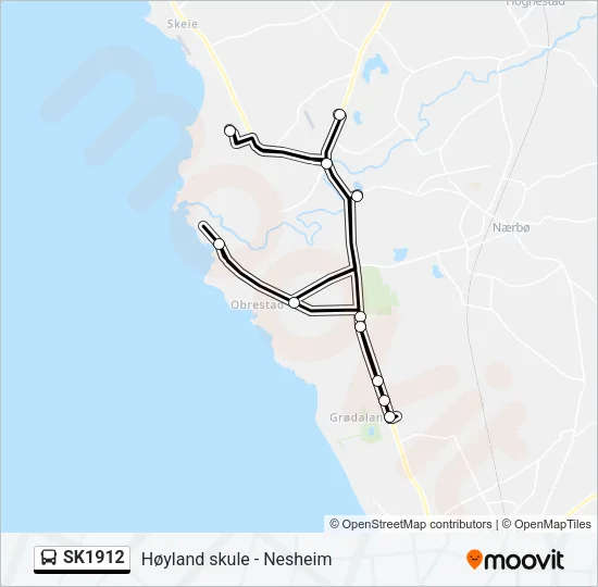SK1912 Bus Line Map
