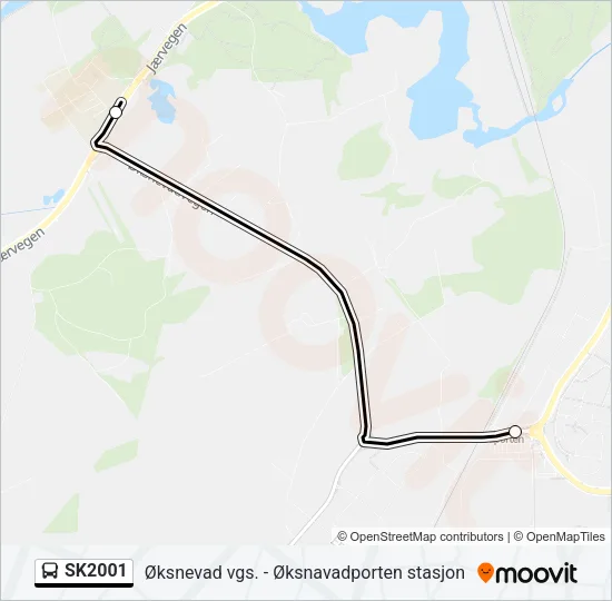 SK2001 Bus Line Map
