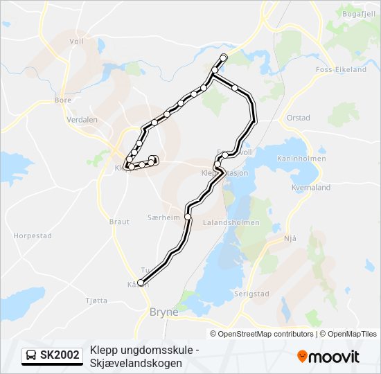 SK2002 Bus Line Map