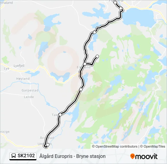 SK2102 Bus Line Map