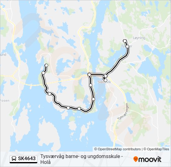 SK4643 Bus Line Map
