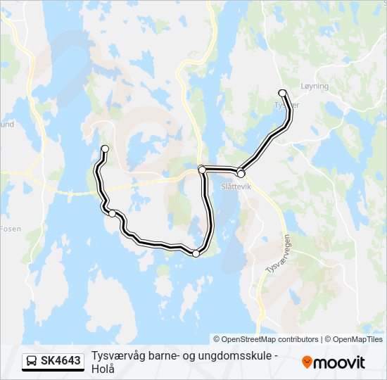 SK4643 Bus Line Map