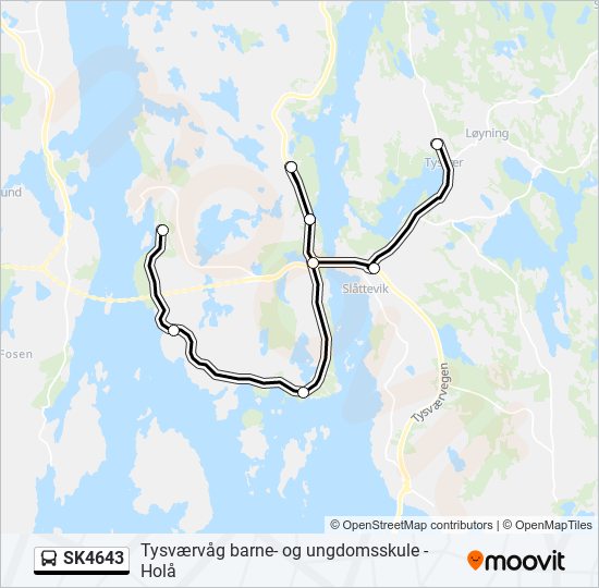 SK4643 bus Line Map