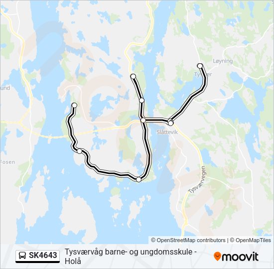 SK4643 Bus Line Map