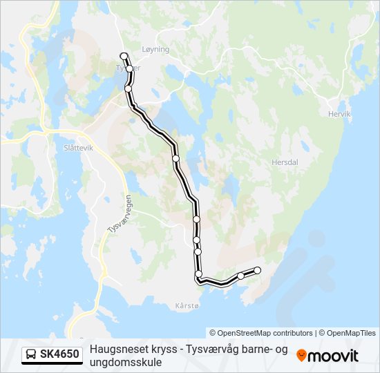 SK4650 bus Line Map