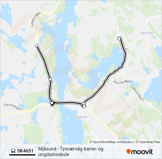 SK4651 Bus Line Map