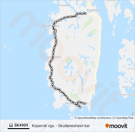 SK4909 buss Linjekart