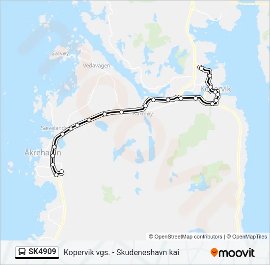 SK4909 buss Linjekart