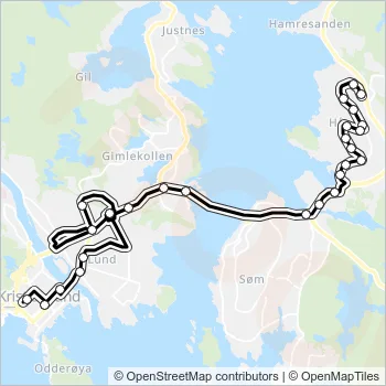 N2 Bus Line Map