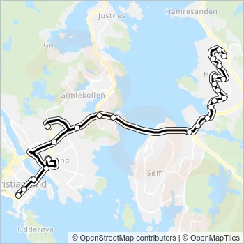 N2 Bus Line Map