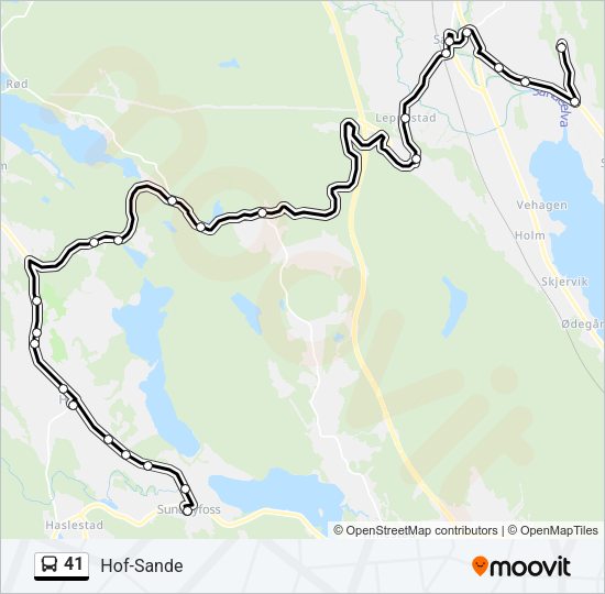 41 Bus Line Map