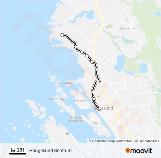 231 bus Line Map