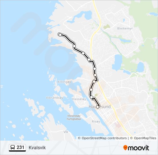 231 bus Line Map