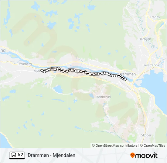 52 Bus Line Map