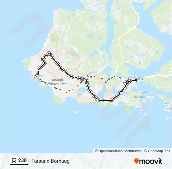 230 Bus Line Map