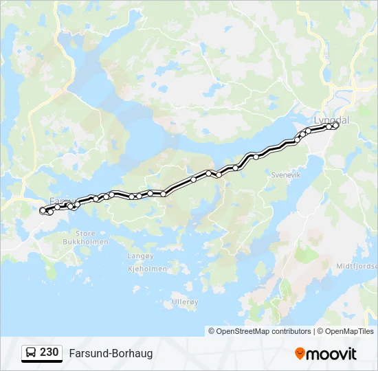 230 Bus Line Map
