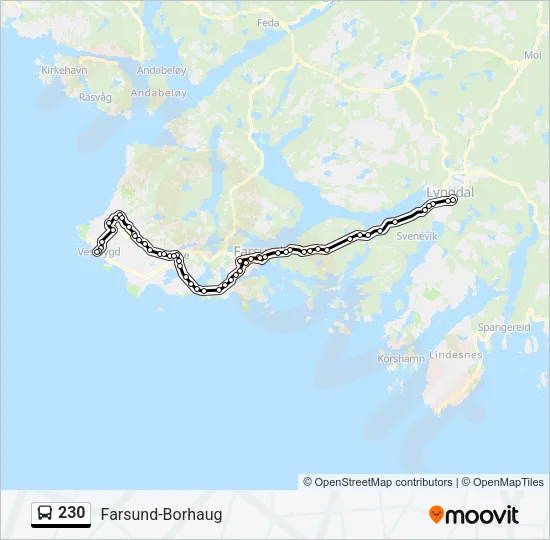 230 Bus Line Map