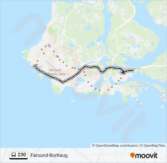 230 Bus Line Map