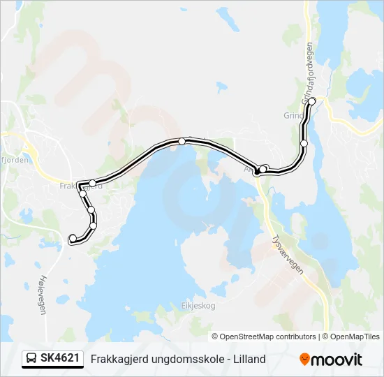 SK4621 Bus Line Map