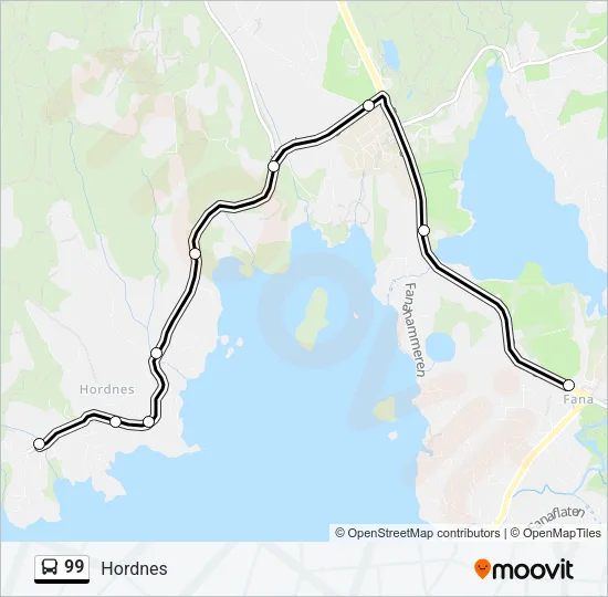 99 Bus Line Map