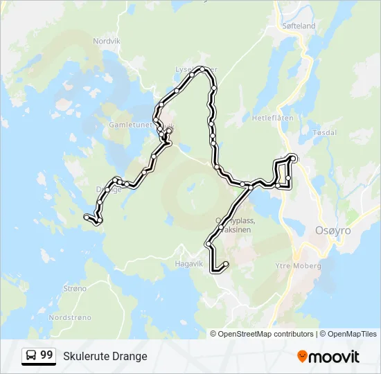 99 Bus Line Map