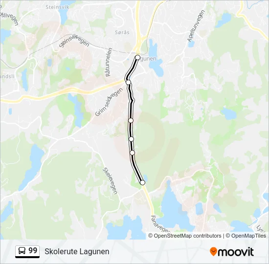 99 Bus Line Map