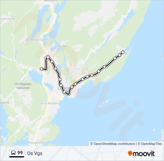 99 Bus Line Map