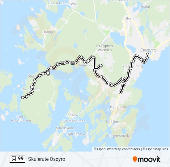 99 bus Line Map