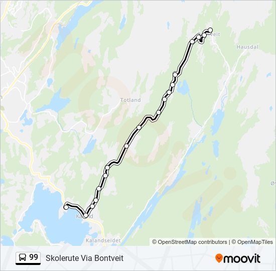 99 bus Line Map