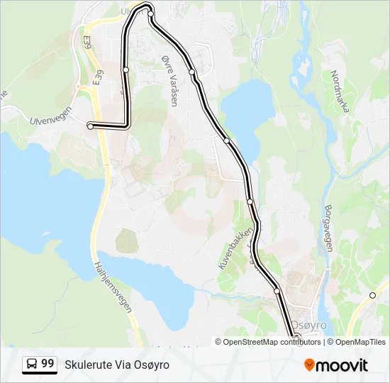 99 Bus Line Map