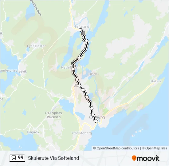 99 Bus Line Map