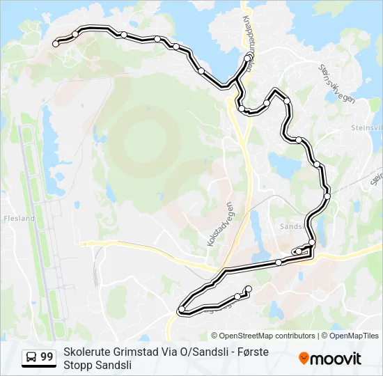 99 Bus Line Map