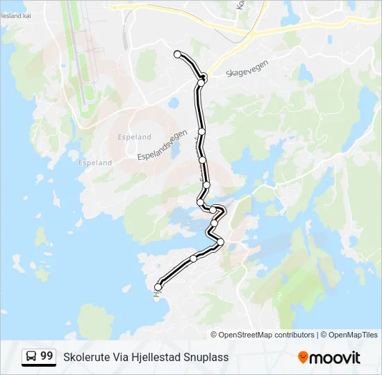 99 Bus Line Map