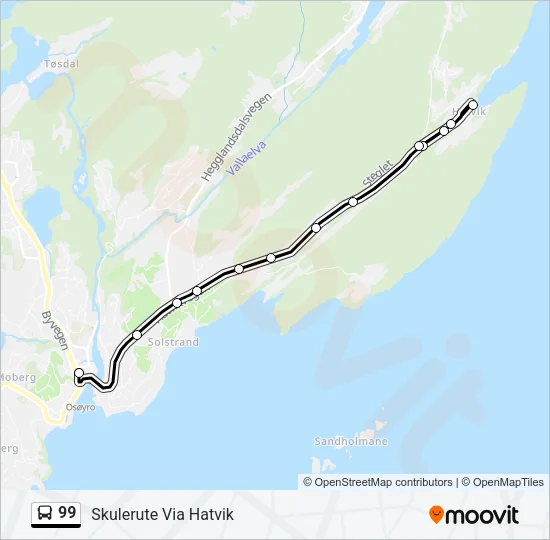 99 Bus Line Map