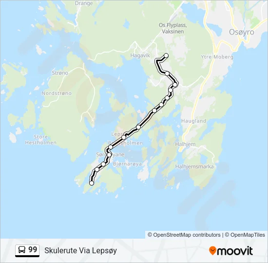 99 Bus Line Map