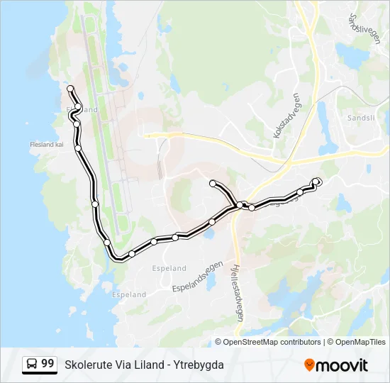 99 Bus Line Map