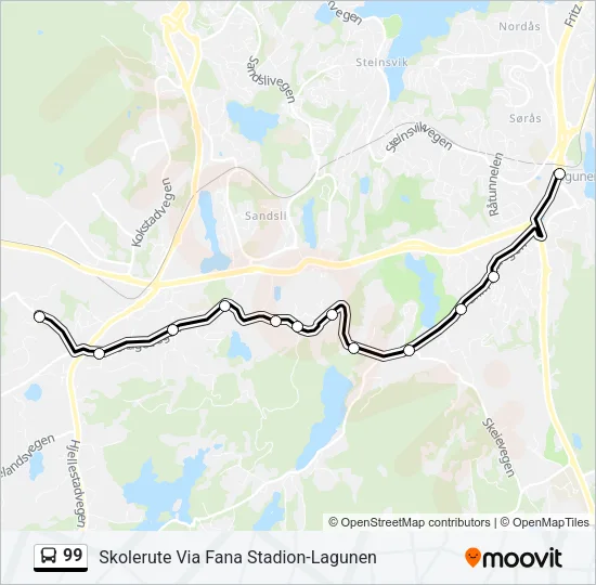 99 Bus Line Map