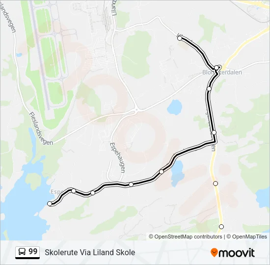 99 Bus Line Map
