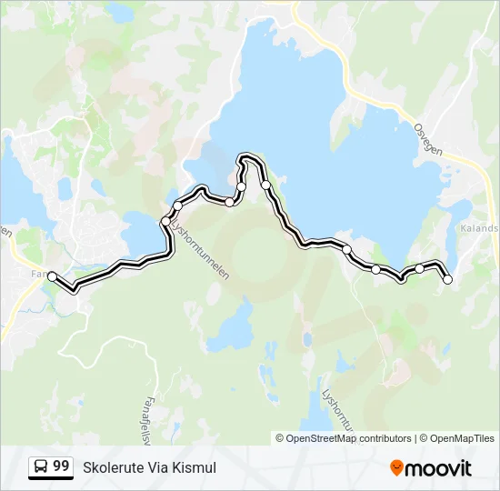 99 Bus Line Map