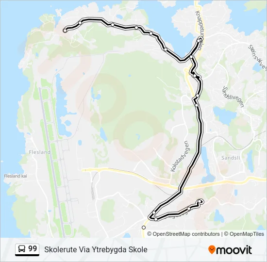 99 Bus Line Map