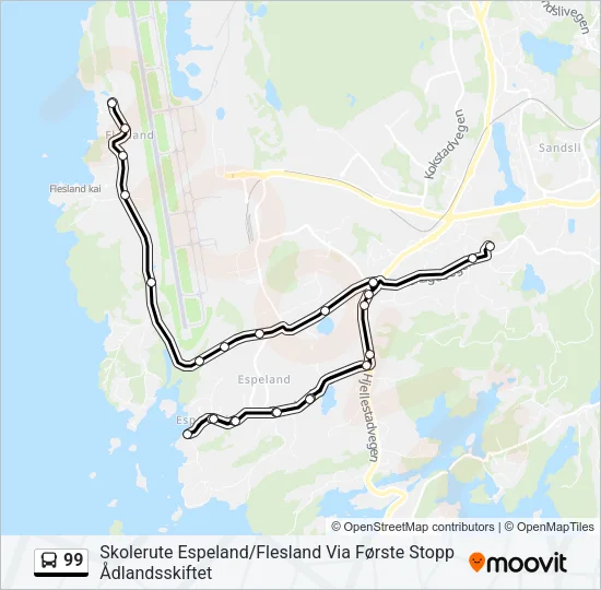 99 Bus Line Map