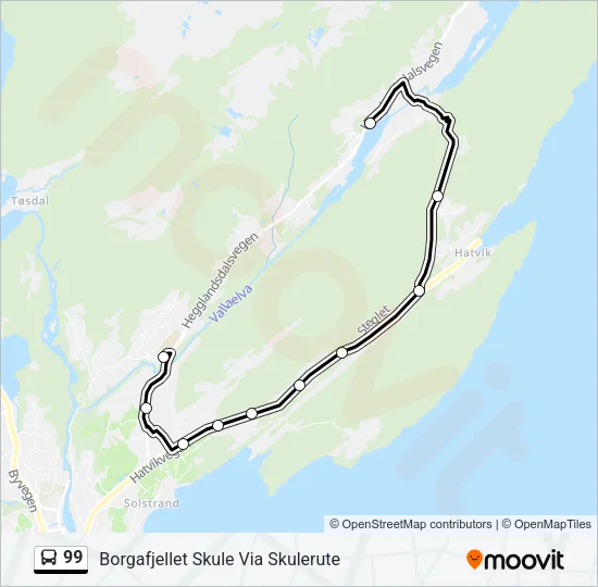 99 Bus Line Map