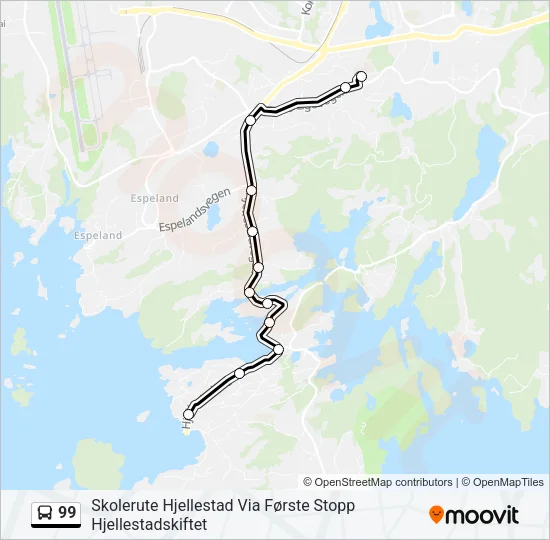 99 Bus Line Map