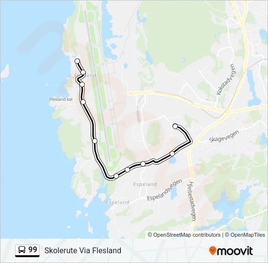 99 Bus Line Map