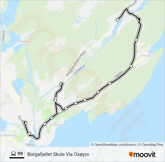 99 Bus Line Map
