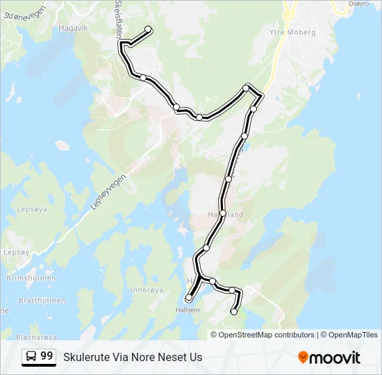 99 Bus Line Map