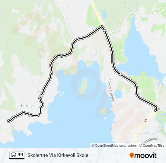 99 Bus Line Map