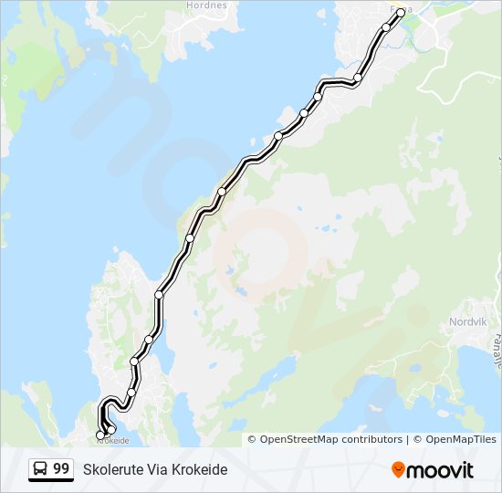 99 bus Line Map