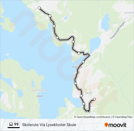 99 Bus Line Map