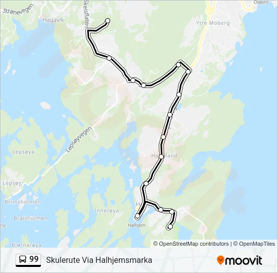 99 Bus Line Map